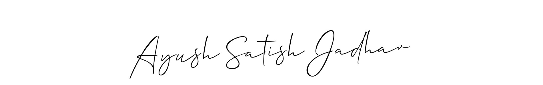 Make a beautiful signature design for name Ayush Satish Jadhav. With this signature (Allison_Script) style, you can create a handwritten signature for free. Ayush Satish Jadhav signature style 2 images and pictures png