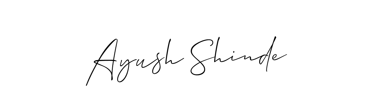 Design your own signature with our free online signature maker. With this signature software, you can create a handwritten (Allison_Script) signature for name Ayush Shinde. Ayush Shinde signature style 2 images and pictures png
