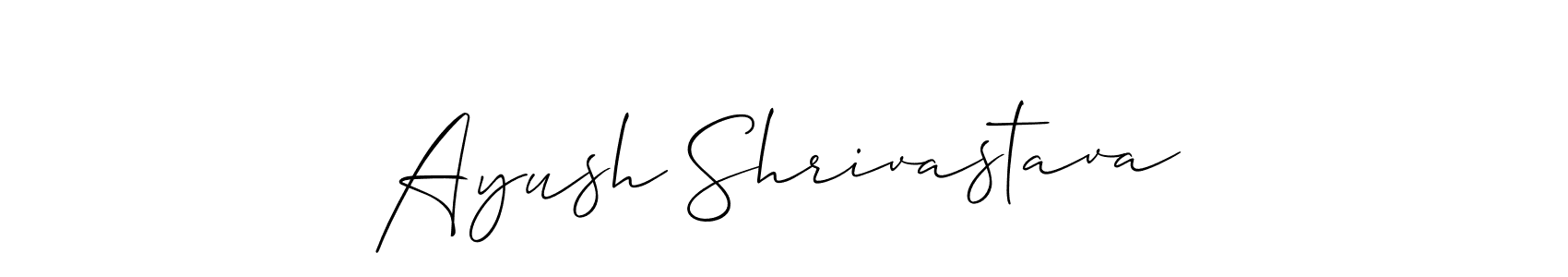 Design your own signature with our free online signature maker. With this signature software, you can create a handwritten (Allison_Script) signature for name Ayush Shrivastava. Ayush Shrivastava signature style 2 images and pictures png