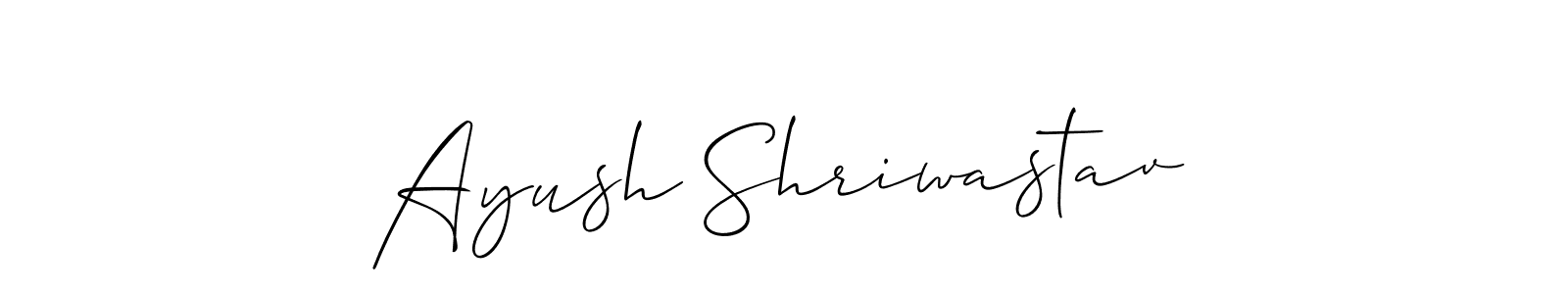 Also we have Ayush Shriwastav name is the best signature style. Create professional handwritten signature collection using Allison_Script autograph style. Ayush Shriwastav signature style 2 images and pictures png