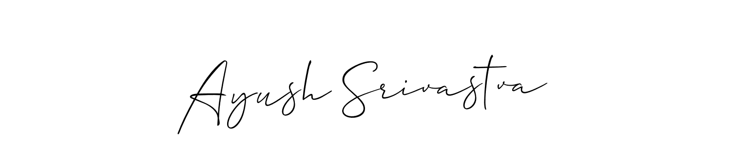 Make a beautiful signature design for name Ayush Srivastva. With this signature (Allison_Script) style, you can create a handwritten signature for free. Ayush Srivastva signature style 2 images and pictures png