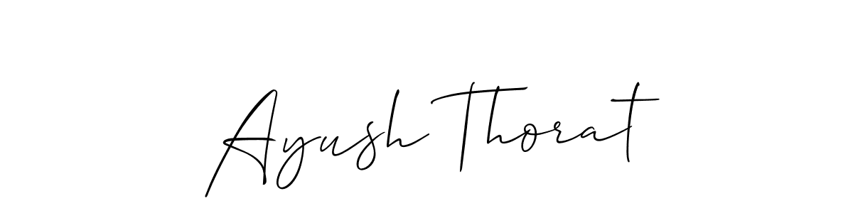 It looks lik you need a new signature style for name Ayush Thorat. Design unique handwritten (Allison_Script) signature with our free signature maker in just a few clicks. Ayush Thorat signature style 2 images and pictures png