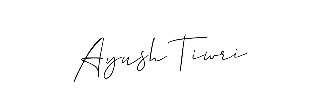 The best way (Allison_Script) to make a short signature is to pick only two or three words in your name. The name Ayush Tiwri include a total of six letters. For converting this name. Ayush Tiwri signature style 2 images and pictures png