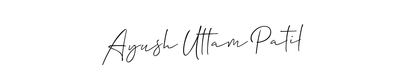 Similarly Allison_Script is the best handwritten signature design. Signature creator online .You can use it as an online autograph creator for name Ayush Uttam Patil. Ayush Uttam Patil signature style 2 images and pictures png