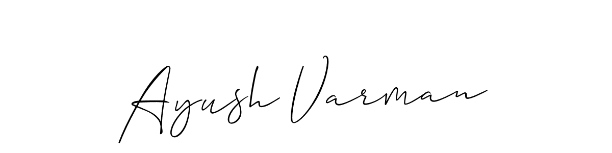 Also we have Ayush Varman name is the best signature style. Create professional handwritten signature collection using Allison_Script autograph style. Ayush Varman signature style 2 images and pictures png