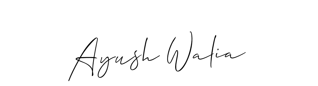 Also we have Ayush Walia name is the best signature style. Create professional handwritten signature collection using Allison_Script autograph style. Ayush Walia signature style 2 images and pictures png