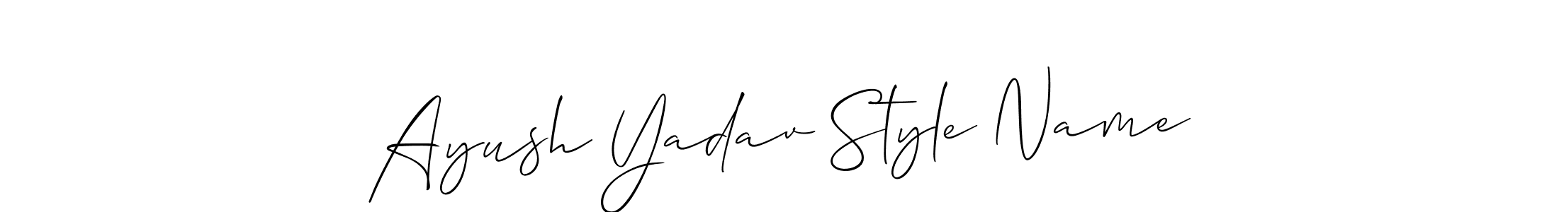 Use a signature maker to create a handwritten signature online. With this signature software, you can design (Allison_Script) your own signature for name Ayush Yadav Style Name. Ayush Yadav Style Name signature style 2 images and pictures png