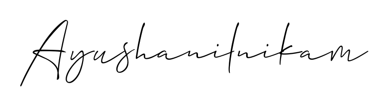 Allison_Script is a professional signature style that is perfect for those who want to add a touch of class to their signature. Get Ayushanilnikam name fancy signature for free. Ayushanilnikam signature style 2 images and pictures png