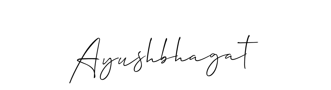 Create a beautiful signature design for name Ayushbhagat. With this signature (Allison_Script) fonts, you can make a handwritten signature for free. Ayushbhagat signature style 2 images and pictures png