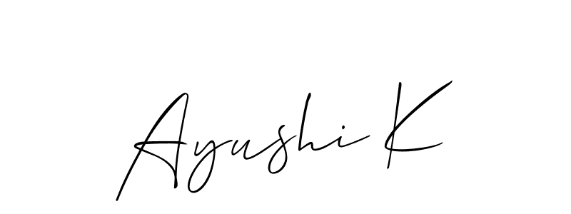 See photos of Ayushi K official signature by Spectra . Check more albums & portfolios. Read reviews & check more about Allison_Script font. Ayushi K signature style 2 images and pictures png