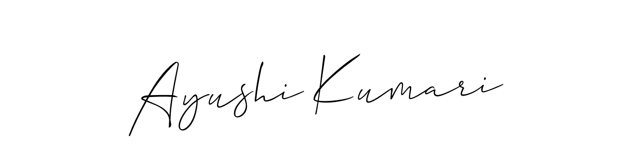 Also You can easily find your signature by using the search form. We will create Ayushi Kumari name handwritten signature images for you free of cost using Allison_Script sign style. Ayushi Kumari signature style 2 images and pictures png