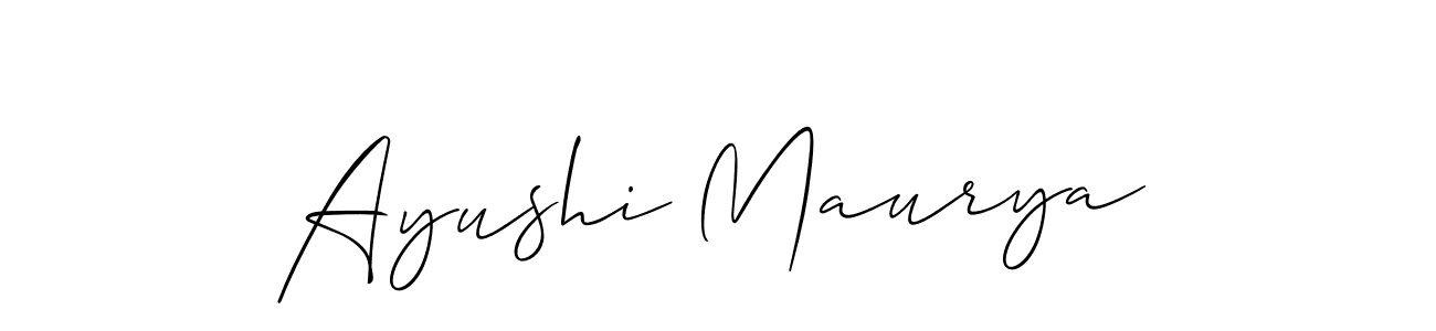 It looks lik you need a new signature style for name Ayushi Maurya. Design unique handwritten (Allison_Script) signature with our free signature maker in just a few clicks. Ayushi Maurya signature style 2 images and pictures png