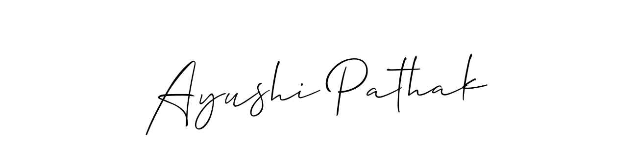 Make a short Ayushi Pathak signature style. Manage your documents anywhere anytime using Allison_Script. Create and add eSignatures, submit forms, share and send files easily. Ayushi Pathak signature style 2 images and pictures png