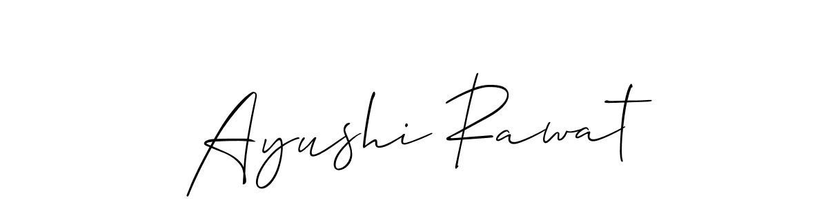 You should practise on your own different ways (Allison_Script) to write your name (Ayushi Rawat) in signature. don't let someone else do it for you. Ayushi Rawat signature style 2 images and pictures png