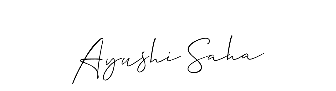 It looks lik you need a new signature style for name Ayushi Saha. Design unique handwritten (Allison_Script) signature with our free signature maker in just a few clicks. Ayushi Saha signature style 2 images and pictures png