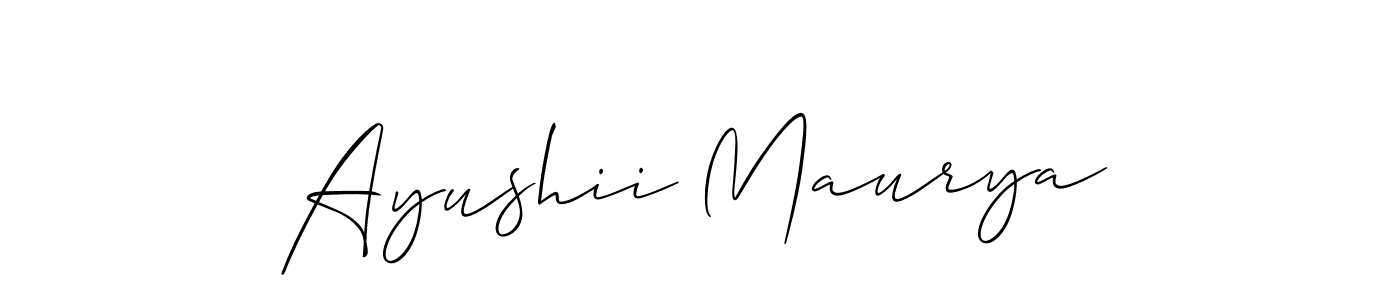 Once you've used our free online signature maker to create your best signature Allison_Script style, it's time to enjoy all of the benefits that Ayushii Maurya name signing documents. Ayushii Maurya signature style 2 images and pictures png