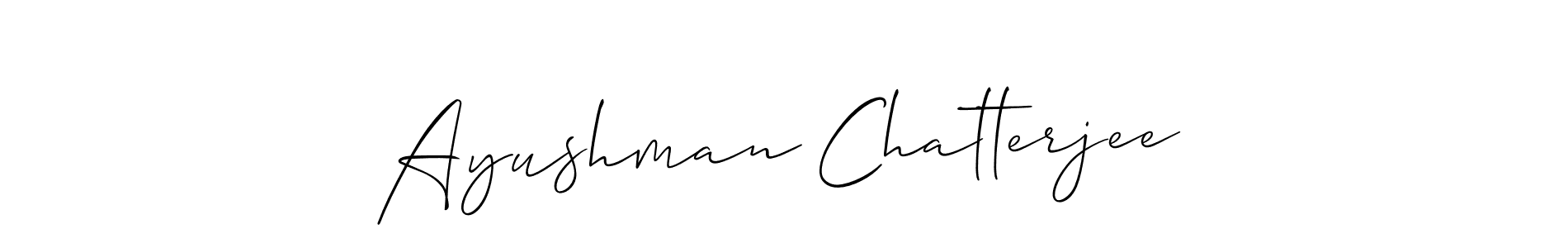 Design your own signature with our free online signature maker. With this signature software, you can create a handwritten (Allison_Script) signature for name Ayushman Chatterjee. Ayushman Chatterjee signature style 2 images and pictures png