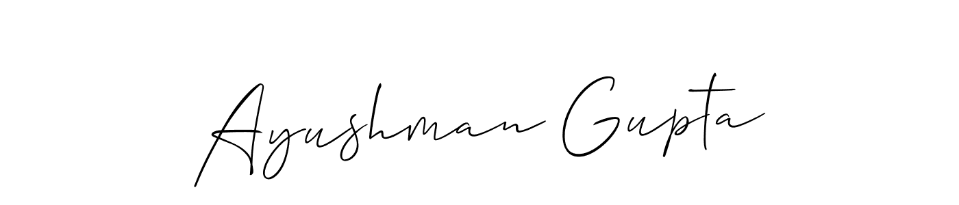 if you are searching for the best signature style for your name Ayushman Gupta. so please give up your signature search. here we have designed multiple signature styles  using Allison_Script. Ayushman Gupta signature style 2 images and pictures png