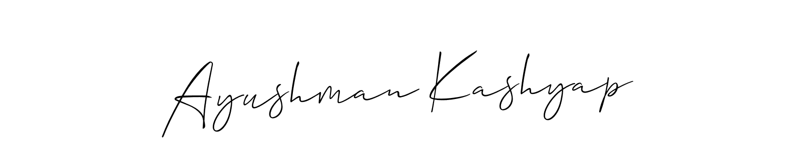 How to Draw Ayushman Kashyap signature style? Allison_Script is a latest design signature styles for name Ayushman Kashyap. Ayushman Kashyap signature style 2 images and pictures png