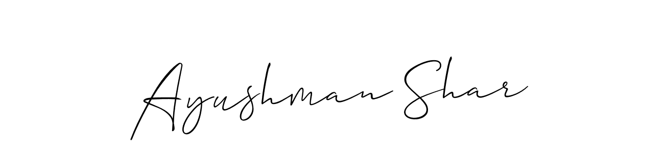 How to Draw Ayushman Shar signature style? Allison_Script is a latest design signature styles for name Ayushman Shar. Ayushman Shar signature style 2 images and pictures png