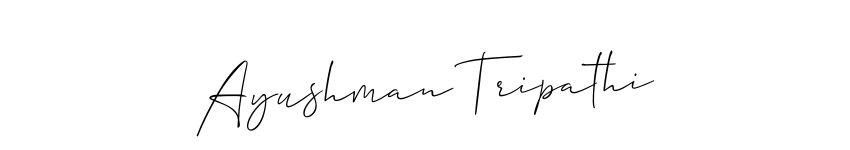 How to make Ayushman Tripathi signature? Allison_Script is a professional autograph style. Create handwritten signature for Ayushman Tripathi name. Ayushman Tripathi signature style 2 images and pictures png