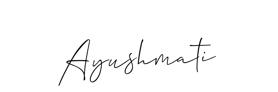 You should practise on your own different ways (Allison_Script) to write your name (Ayushmati) in signature. don't let someone else do it for you. Ayushmati signature style 2 images and pictures png