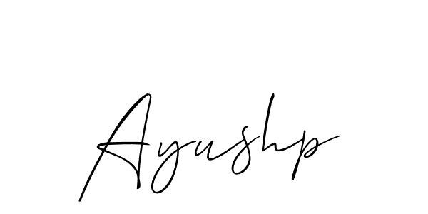 How to make Ayushp signature? Allison_Script is a professional autograph style. Create handwritten signature for Ayushp name. Ayushp signature style 2 images and pictures png