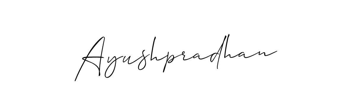 Create a beautiful signature design for name Ayushpradhan. With this signature (Allison_Script) fonts, you can make a handwritten signature for free. Ayushpradhan signature style 2 images and pictures png