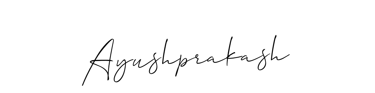 Also we have Ayushprakash name is the best signature style. Create professional handwritten signature collection using Allison_Script autograph style. Ayushprakash signature style 2 images and pictures png