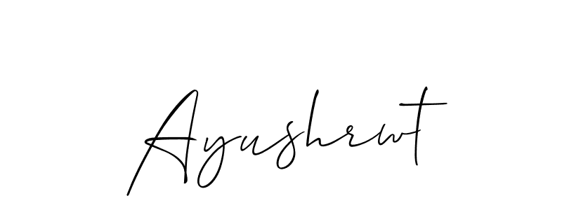 Allison_Script is a professional signature style that is perfect for those who want to add a touch of class to their signature. It is also a great choice for those who want to make their signature more unique. Get Ayushrwt name to fancy signature for free. Ayushrwt signature style 2 images and pictures png