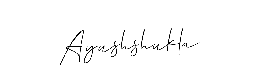 How to make Ayushshukla signature? Allison_Script is a professional autograph style. Create handwritten signature for Ayushshukla name. Ayushshukla signature style 2 images and pictures png