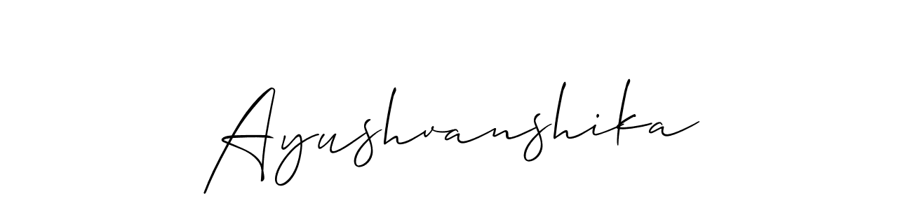 How to Draw Ayushvanshika signature style? Allison_Script is a latest design signature styles for name Ayushvanshika. Ayushvanshika signature style 2 images and pictures png