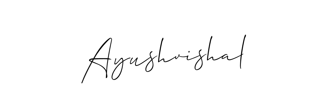 Allison_Script is a professional signature style that is perfect for those who want to add a touch of class to their signature. It is also a great choice for those who want to make their signature more unique. Get Ayushvishal name to fancy signature for free. Ayushvishal signature style 2 images and pictures png