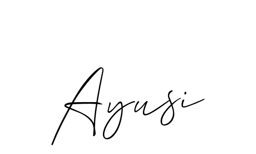 How to make Ayusi signature? Allison_Script is a professional autograph style. Create handwritten signature for Ayusi name. Ayusi signature style 2 images and pictures png