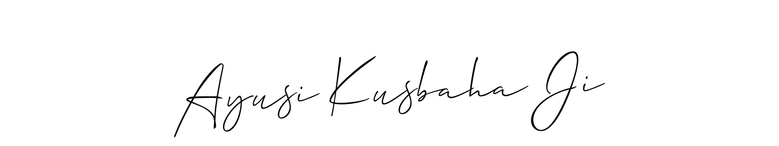 Make a beautiful signature design for name Ayusi Kusbaha Ji. Use this online signature maker to create a handwritten signature for free. Ayusi Kusbaha Ji signature style 2 images and pictures png