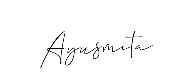 Use a signature maker to create a handwritten signature online. With this signature software, you can design (Allison_Script) your own signature for name Ayusmita. Ayusmita signature style 2 images and pictures png