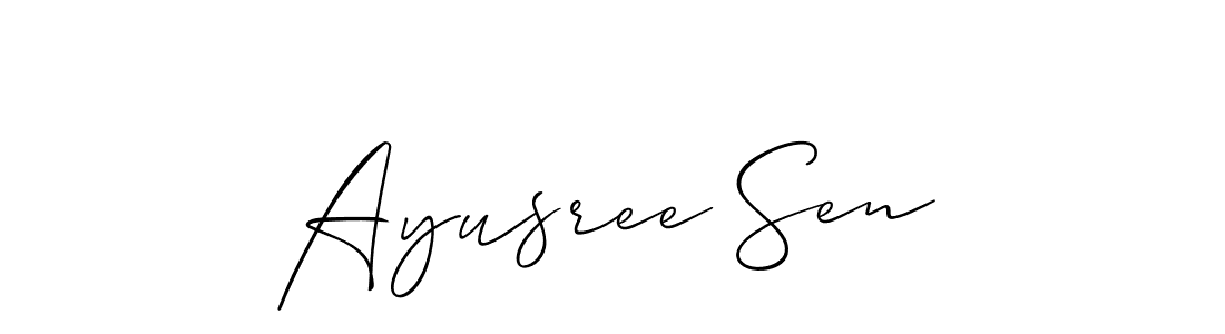 if you are searching for the best signature style for your name Ayusree Sen. so please give up your signature search. here we have designed multiple signature styles  using Allison_Script. Ayusree Sen signature style 2 images and pictures png