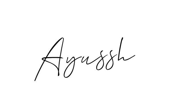 The best way (Allison_Script) to make a short signature is to pick only two or three words in your name. The name Ayussh include a total of six letters. For converting this name. Ayussh signature style 2 images and pictures png