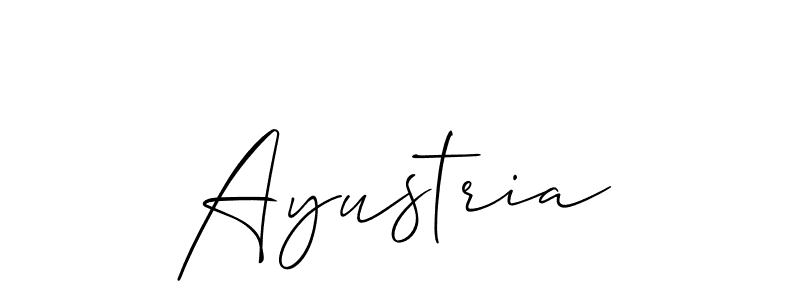 You should practise on your own different ways (Allison_Script) to write your name (Ayustria) in signature. don't let someone else do it for you. Ayustria signature style 2 images and pictures png