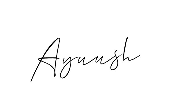 Allison_Script is a professional signature style that is perfect for those who want to add a touch of class to their signature. It is also a great choice for those who want to make their signature more unique. Get Ayuush name to fancy signature for free. Ayuush signature style 2 images and pictures png