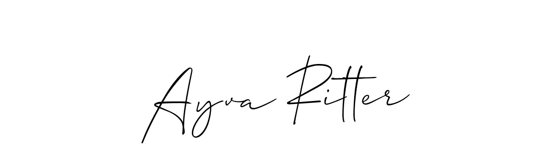Also You can easily find your signature by using the search form. We will create Ayva Ritter name handwritten signature images for you free of cost using Allison_Script sign style. Ayva Ritter signature style 2 images and pictures png