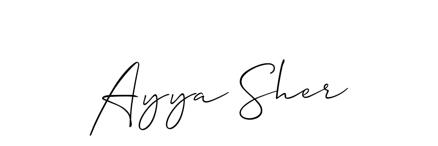 Best and Professional Signature Style for Ayya Sher. Allison_Script Best Signature Style Collection. Ayya Sher signature style 2 images and pictures png