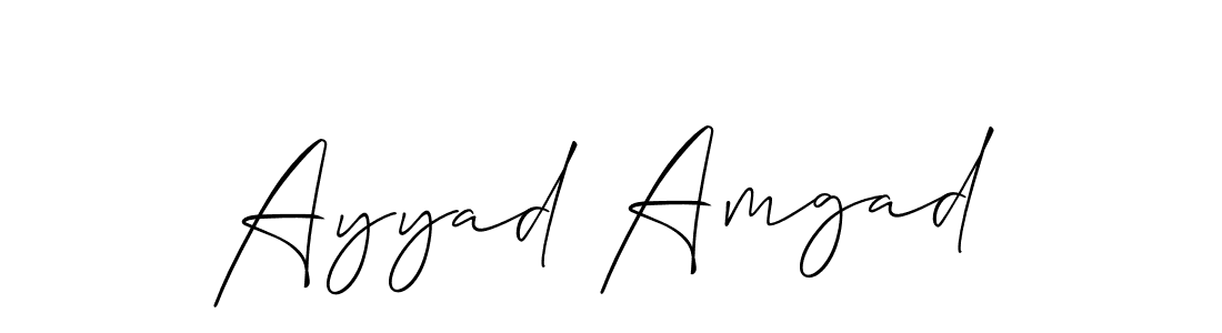 It looks lik you need a new signature style for name Ayyad Amgad. Design unique handwritten (Allison_Script) signature with our free signature maker in just a few clicks. Ayyad Amgad signature style 2 images and pictures png