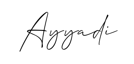 Personalize your online presence with Ayyadi signature rendered in elegant Allison_Script font. Great for website footers and blogs. Ayyadi signature style 2 images and pictures png