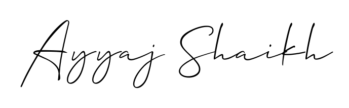 Get an exclusive digital autograph for Ayyaj Shaikh. The Allison_Script typeface captures the charm of real penmanship on paper. Ayyaj Shaikh signature style 2 images and pictures png