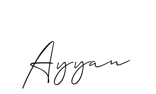 Ayyan stylish signature style. Best Handwritten Sign (Allison_Script) for my name. Handwritten Signature Collection Ideas for my name Ayyan. Ayyan signature style 2 images and pictures png