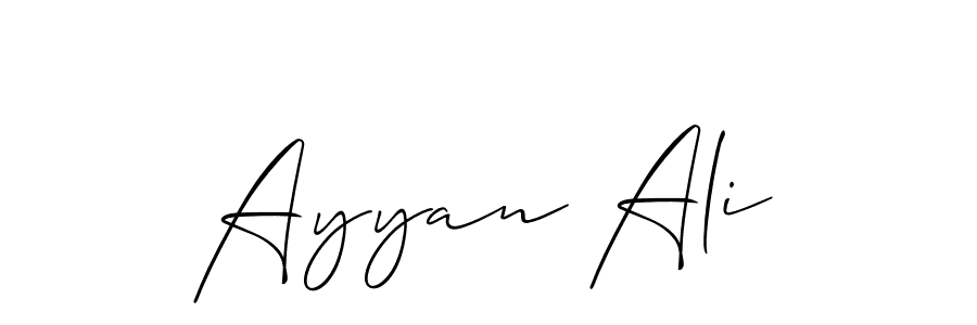 if you are searching for the best signature style for your name Ayyan Ali. so please give up your signature search. here we have designed multiple signature styles  using Allison_Script. Ayyan Ali signature style 2 images and pictures png