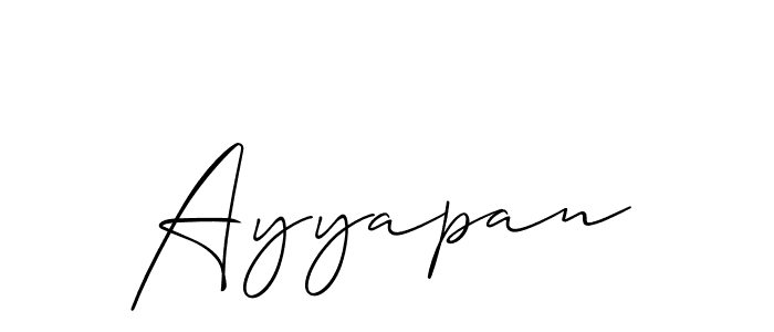 It looks lik you need a new signature style for name Ayyapan. Design unique handwritten (Allison_Script) signature with our free signature maker in just a few clicks. Ayyapan signature style 2 images and pictures png