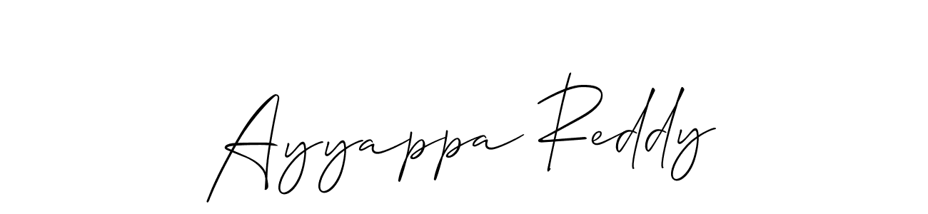 How to make Ayyappa Reddy signature? Allison_Script is a professional autograph style. Create handwritten signature for Ayyappa Reddy name. Ayyappa Reddy signature style 2 images and pictures png