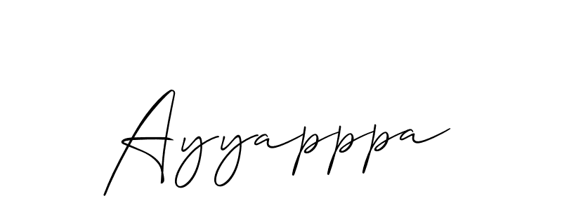 Allison_Script is a professional signature style that is perfect for those who want to add a touch of class to their signature. It is also a great choice for those who want to make their signature more unique. Get Ayyapppa name to fancy signature for free. Ayyapppa signature style 2 images and pictures png